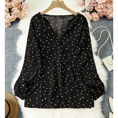 Blouse à pois manches bouffantes - SHEIN - Modalova