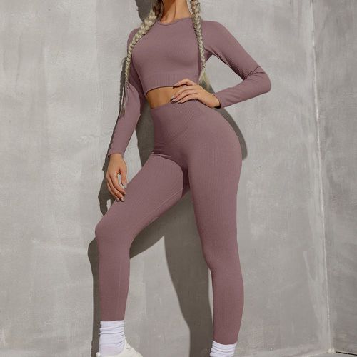 T-shirt de sport sans couture douceur & Legging - SHEIN - Modalova