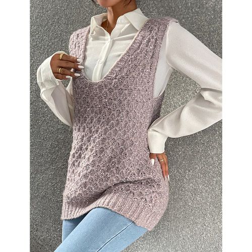 Gilet texturé en tricot(sans blouse) - SHEIN - Modalova