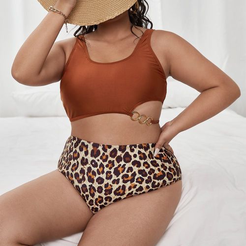 Bikini léopard avec découpe - SHEIN - Modalova