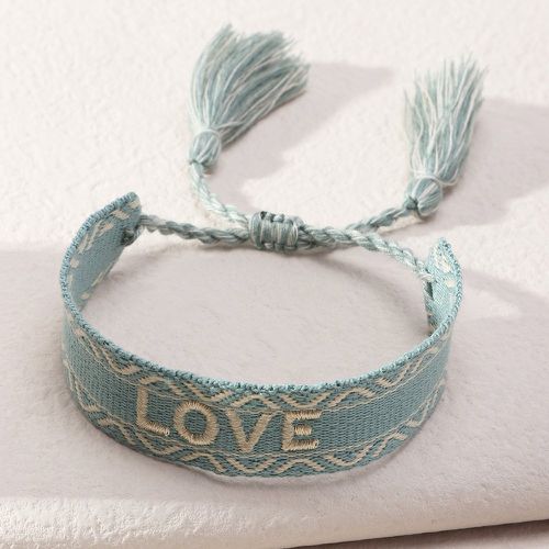 Bracelet tressé à broderie - SHEIN - Modalova