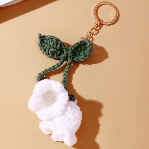 Porte-clés en tricot à fleur - SHEIN - Modalova