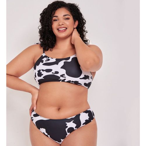 Bikini à imprimé vache à épaule nouée - SHEIN - Modalova