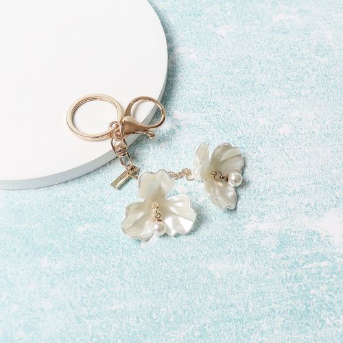 Porte-clés à fausse perle à fleur - SHEIN - Modalova