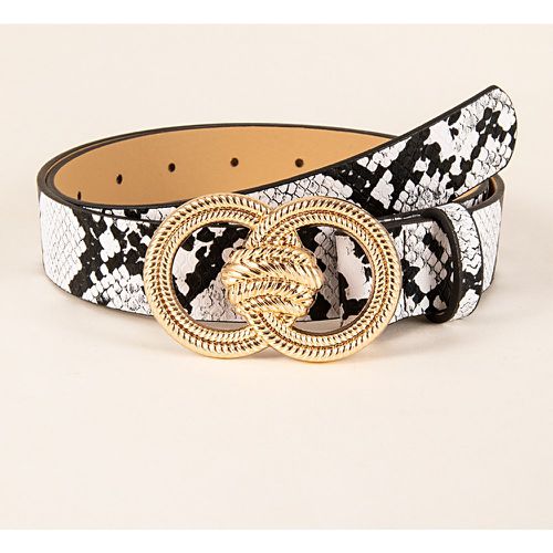 Ceinture à boucle avec motif python - SHEIN - Modalova