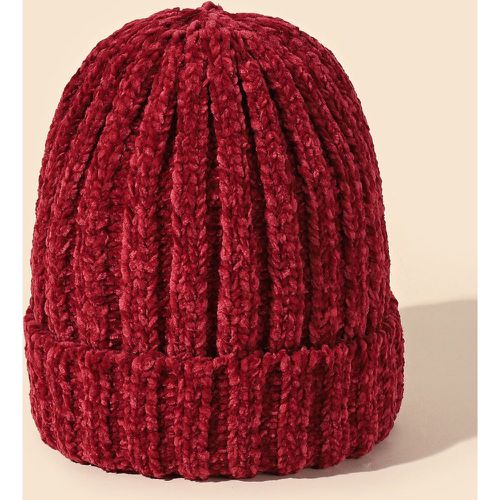 Bonnet en tricot unicolore - SHEIN - Modalova