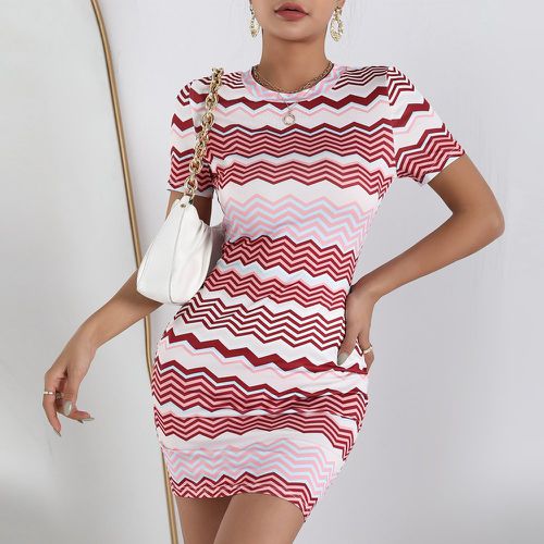 Robe moulante à chevron - SHEIN - Modalova