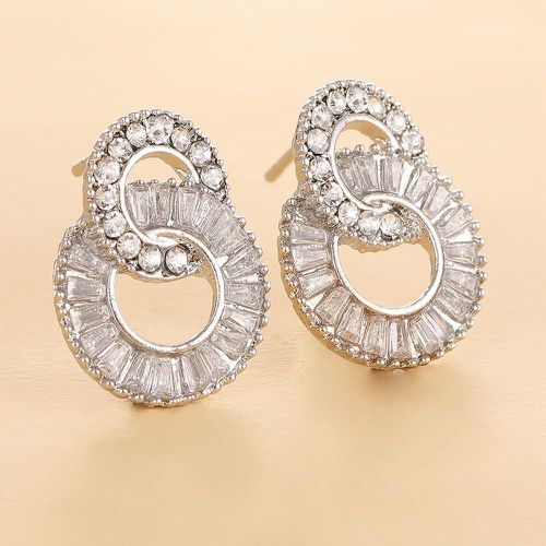 Boucles d'oreilles avec strass cercle - SHEIN - Modalova