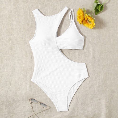 Maillot de bain une pièce découpe asymétrique - SHEIN - Modalova