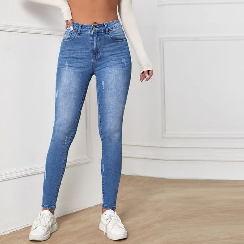 Jean skinny taille haute zippé - SHEIN - Modalova