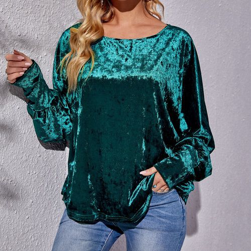 Blouse à manches chauve-souris en velours - SHEIN - Modalova