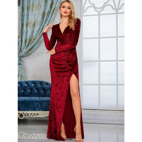 Robe de soirée fendu en velours - SHEIN - Modalova