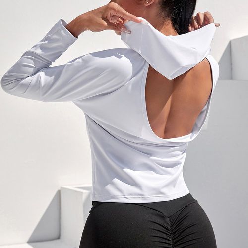 Sweat-shirt à capuche dos-nu sport - SHEIN - Modalova