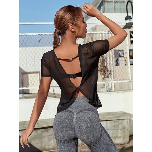 T-shirt de sport découpe (sans soutien-gorge) - SHEIN - Modalova