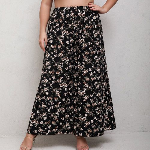 Pantalon ample à imprimé fleur - SHEIN - Modalova