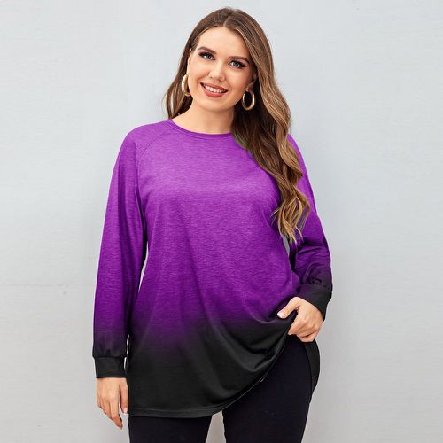 T-shirt bicolore à manches raglan - SHEIN - Modalova