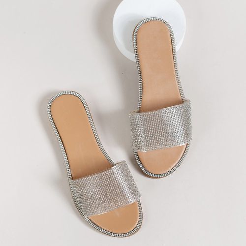 Sandales plates avec strass - SHEIN - Modalova