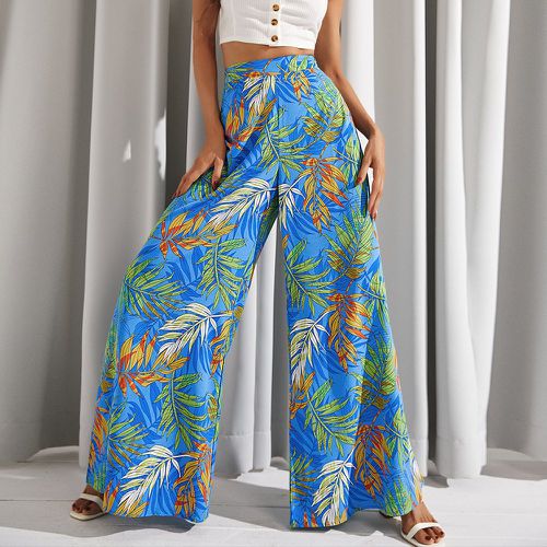 Pantalon ample à imprimé tropical - SHEIN - Modalova