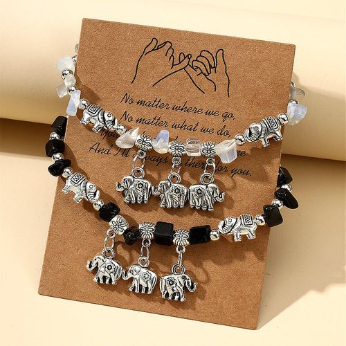 Pièces Bracelet perlé à breloque d'éléphant - SHEIN - Modalova
