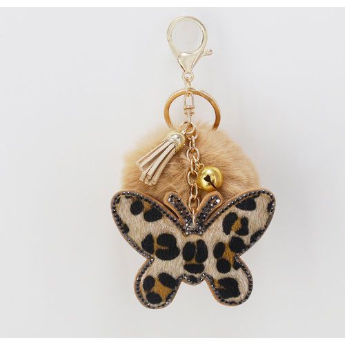 Porte-clés léopard à breloque papillon - SHEIN - Modalova