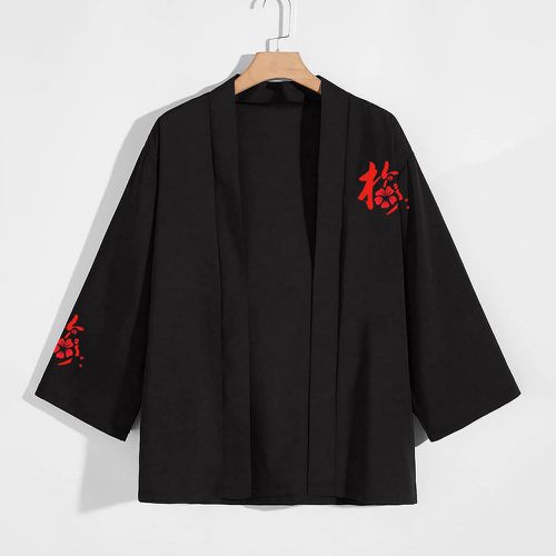 Kimono Chemise à imprimé floral ouvert - SHEIN - Modalova