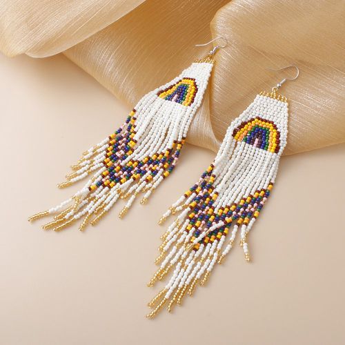 Boucles d'oreilles perle à franges - SHEIN - Modalova