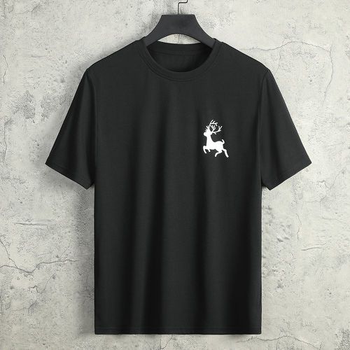 Homme T-shirt à imprimé wapiti - SHEIN - Modalova