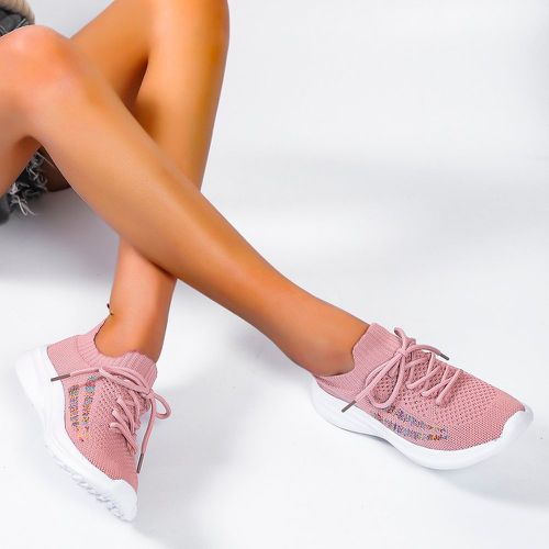 Chaussures de course à blocs de couleurs à lacets - SHEIN - Modalova