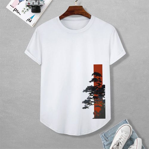 Homme T-shirt à imprimé arbre - SHEIN - Modalova