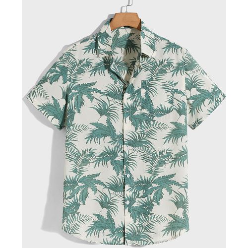 Chemise à poche à imprimé tropical - SHEIN - Modalova