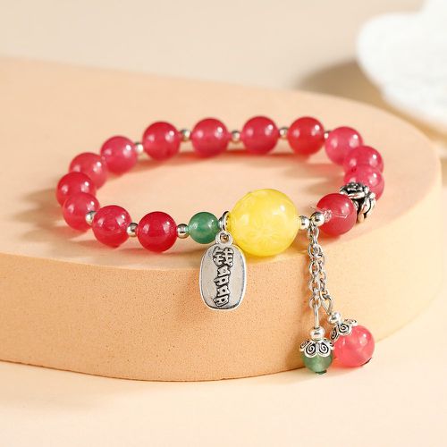 Bracelet caractère chinois breloque à pierre naturelle - SHEIN - Modalova