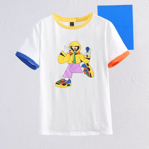 T-shirt à imprimé figure de dessin animé - SHEIN - Modalova