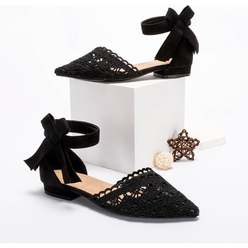 Chaussures plates à brides à détail de crochet à nœud papillon - SHEIN - Modalova