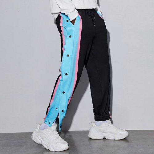 Pantalon de survêtement à cordon avec bande latérale - SHEIN - Modalova