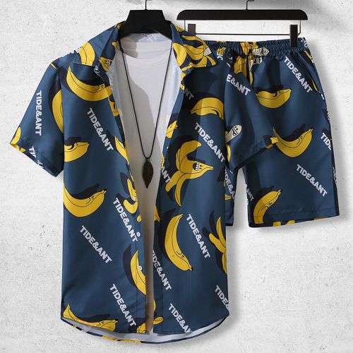 Chemise à imprimé banane et lettre & Short à cordon (sans t-shirt) - SHEIN - Modalova