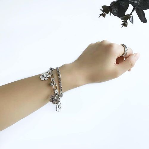 Bracelet à chaîne à fleur - SHEIN - Modalova