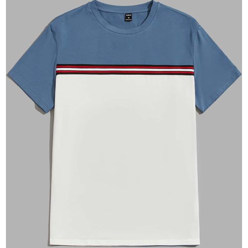 T-shirt à rayures à blocs de couleurs - SHEIN - Modalova