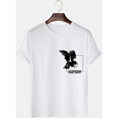 T-shirt lettre & à imprimé aigle - SHEIN - Modalova