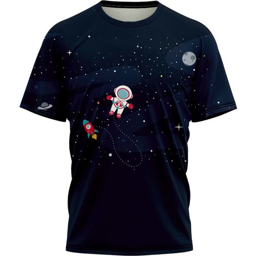 T-shirt à imprimé fusée et astronaute - SHEIN - Modalova