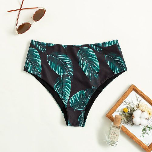 Bas de bikini à imprimé tropical taille haute réversible - SHEIN - Modalova