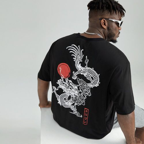 T-shirt avec motif caractère japonais et dragon chinois - SHEIN - Modalova