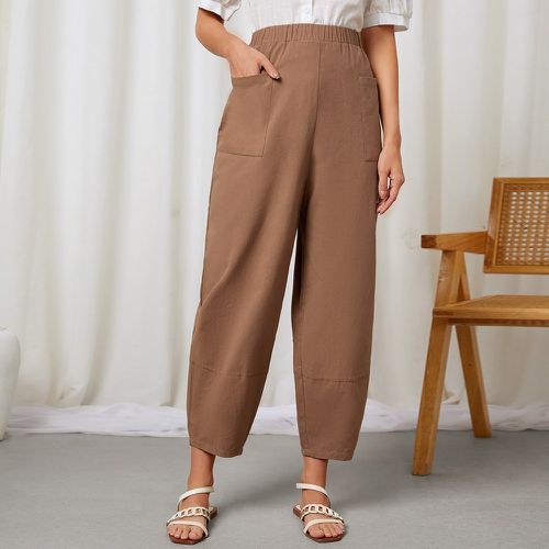 Pantalon avec poche à taille élastique - SHEIN - Modalova