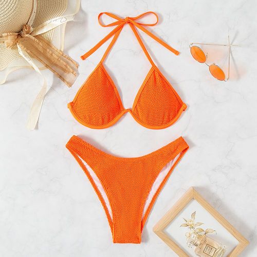 Bikini push-up texturé ras-du-cou - SHEIN - Modalova