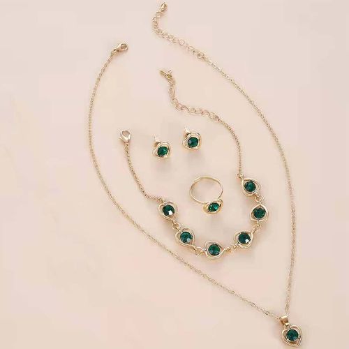 Pièces Set de bijoux à strass & à détail cœur - SHEIN - Modalova