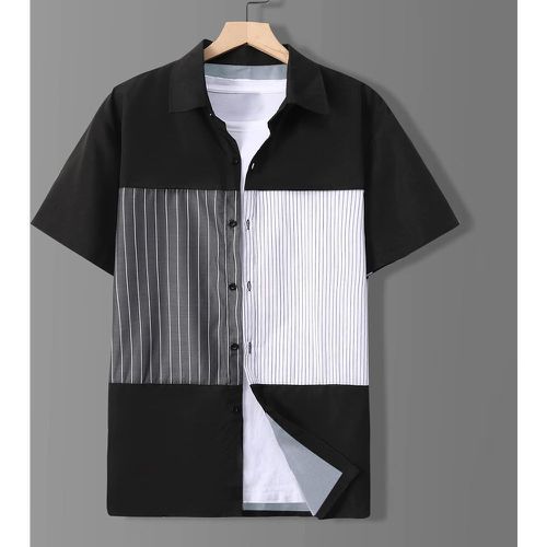 Chemise à rayures à blocs de couleurs (sans t-shirt) - SHEIN - Modalova