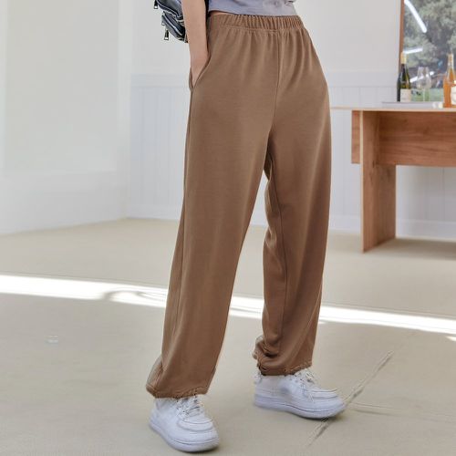 Pantalon de survêtement à poches taille élastique - SHEIN - Modalova