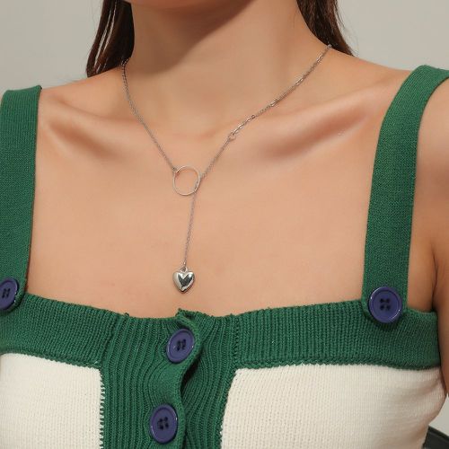 Collier avec pendentif à détail cœur - SHEIN - Modalova