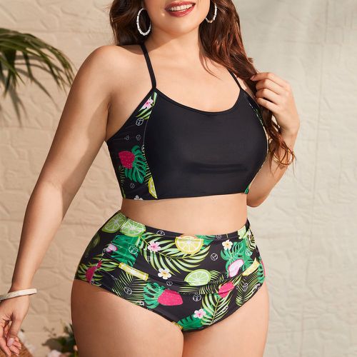 Bikini à imprimé fruit taille haute - SHEIN - Modalova