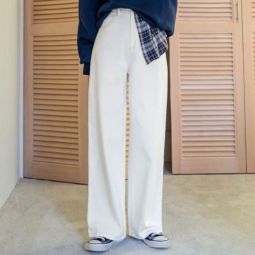 Pantalon ample unicolore taille haute - SHEIN - Modalova