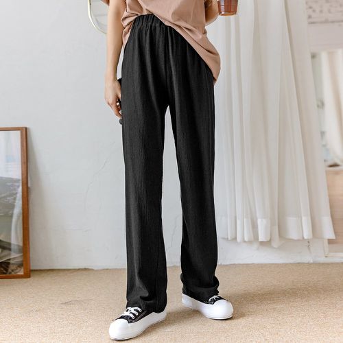 Pantalon droit taille élastique - SHEIN - Modalova